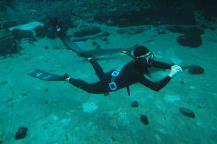 Having a good pre-dive breathe-up is very useful for longer freediving bottom times.